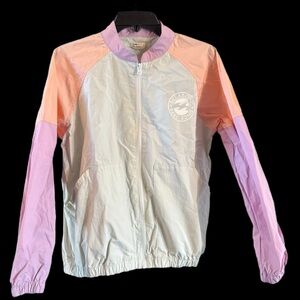 Billabong Windbreaker Womens Medium Whirlwind Jacket Aqua Lightweight